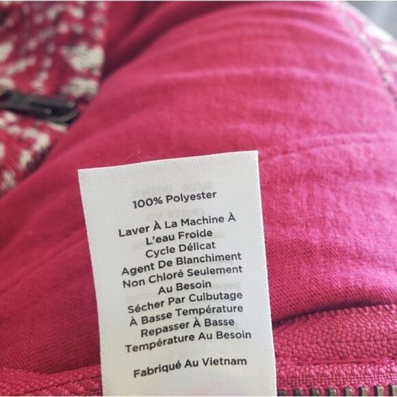 Talbots T by Talbots Nordic Pink Snowflakes Fleece Sweater Size L - Picture 9 of 9